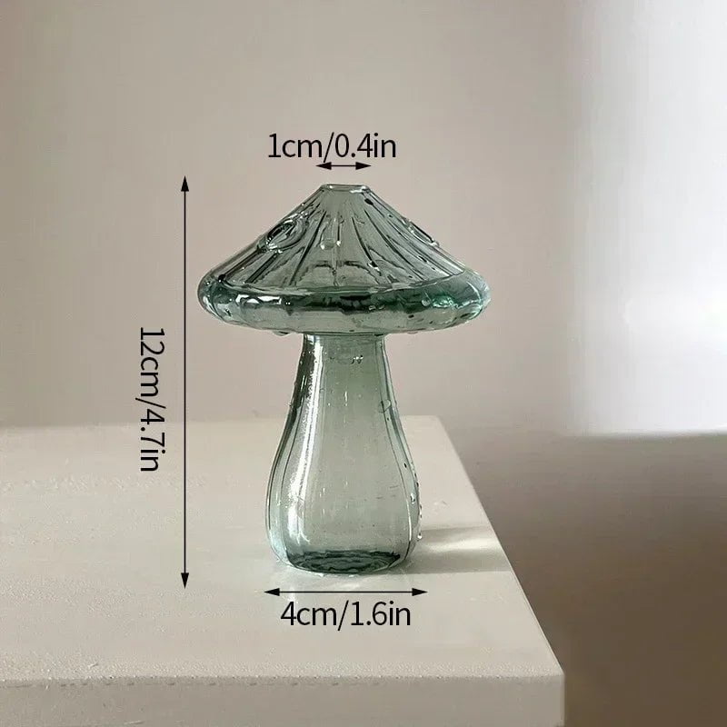 Storazone S3 mushroom vase Mushroom Glass Flower Vase Flower Bottle Vase for Decoration Plant Pot Hydroponic Terrarium Vases for Flowers Room Decor Ваза