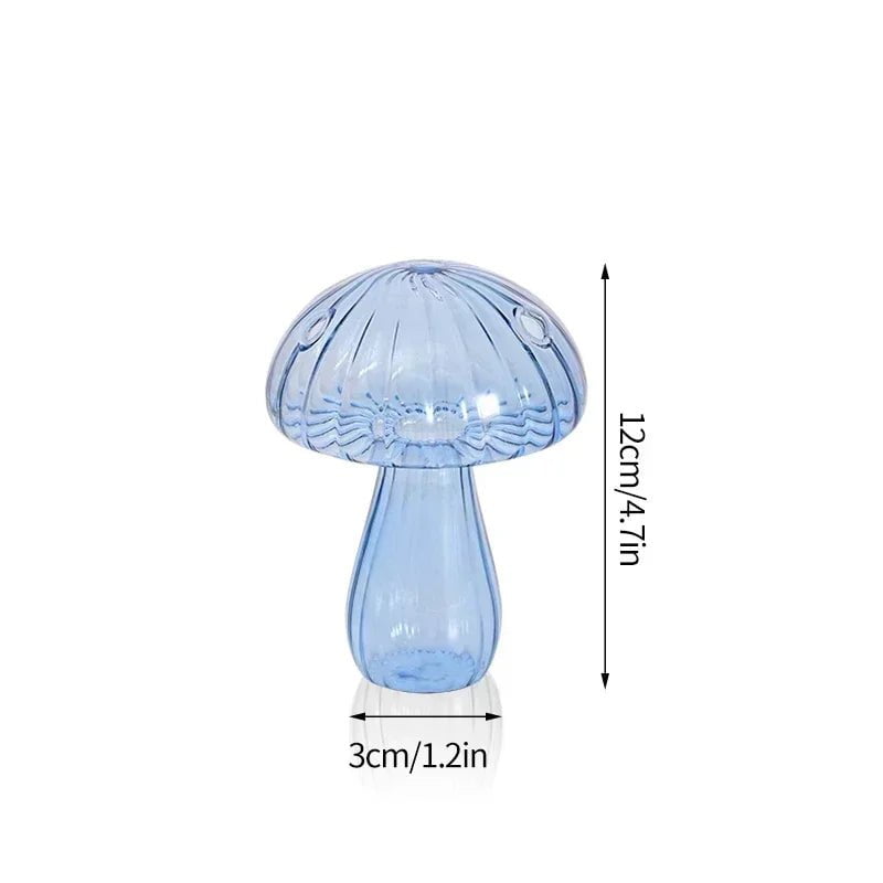 Storazone S7 mushroom vase Creative Mushroom Glass Vase Plant Hydroponic Terrarium Art Plant Hydroponic Table Vase Glass Crafts DIY Aromatherapy Bottle