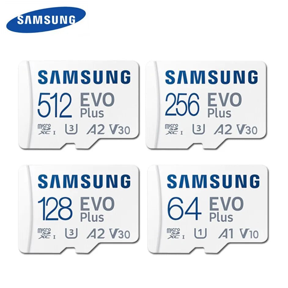 Storazone SAMSUNG EVO Plus Micro SD 64GB Memori Memory Card C10 TF MicroSD Cards SDXC 128GB 256GB 512GB U3 V30 4K For Phone Drone Camera