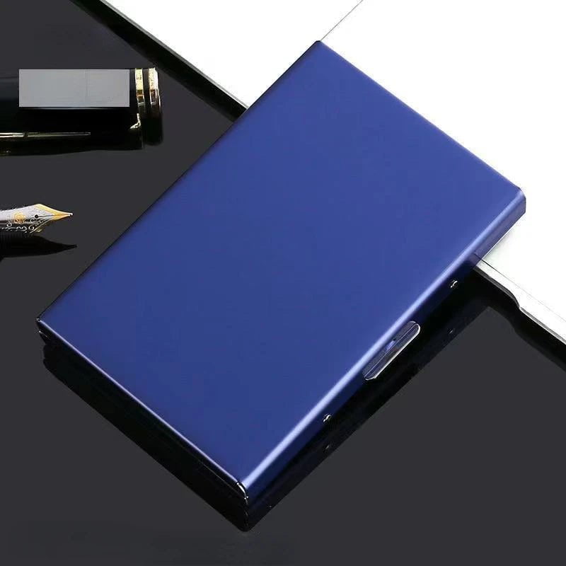 Storazone Sapphire 10 Slots Stainless Credit Card Holder Men Slim Anti RFID Travel ID Cardholder Debit Box Women Wallet Metal Case Porte Carte