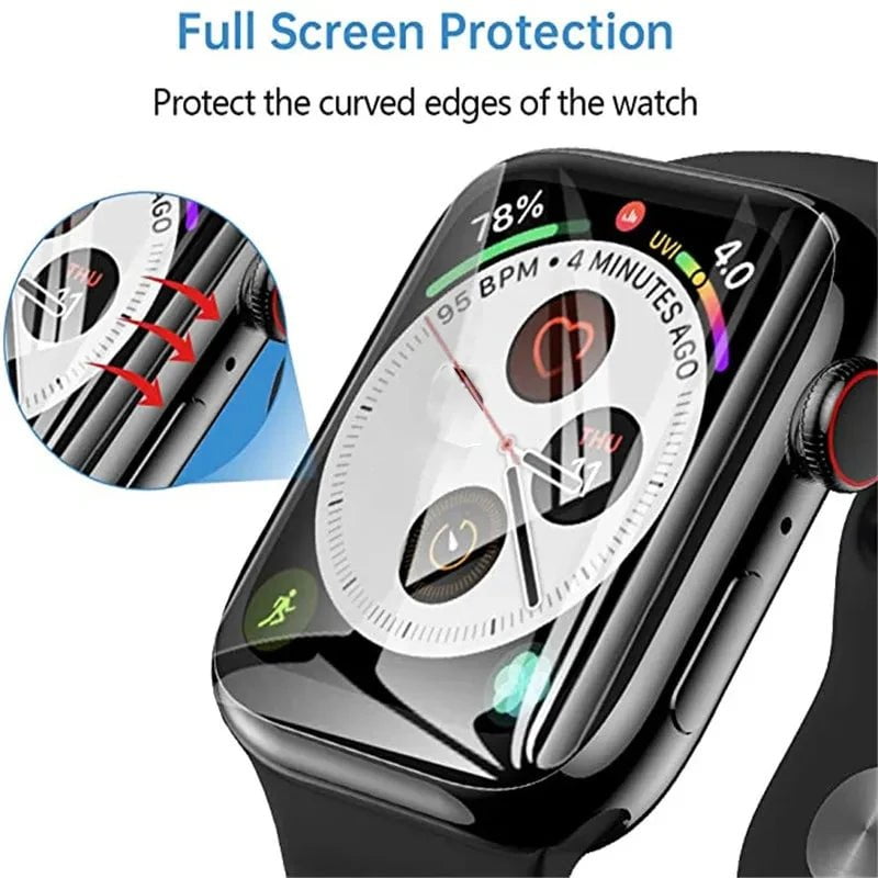 Storazone Screen Protector Clear Full Protective Film for Apple Watch 9 8 7 6 SE 5 4 45MM 41MM 40MM 44MM Not Glass for iWatch 3 38MM 42MM