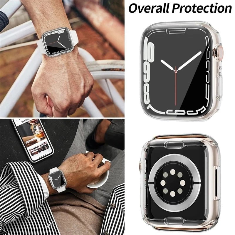 Storazone Screen Protector for Apple Watch Case 45mm 41mm 44MM 40MM 42mm 38MM Full TPU Bumper Cover Accessories Iwatch Series 9 8 7 SE 6 3