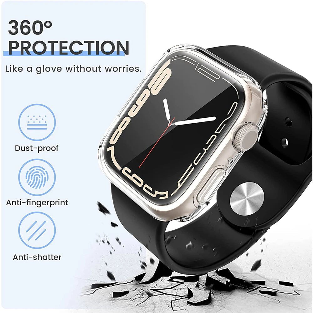 Storazone Screen Protector for Apple Watch Case 45mm 41mm 44MM 40MM 42mm 38MM Full TPU Bumper Cover Accessories Iwatch Series 9 8 7 SE 6 3