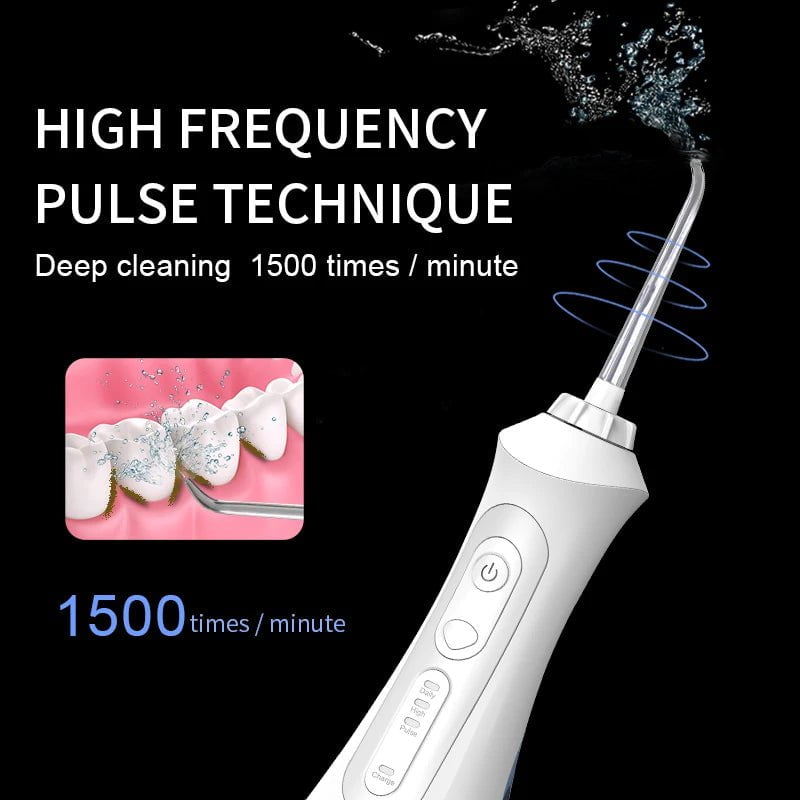 Storazone SEAGO New Oral Dental Irrigator Portable Water Flosser USB Rechargeable 3 Modes IPX7 200ML Water for Cleaning Teeth SG833