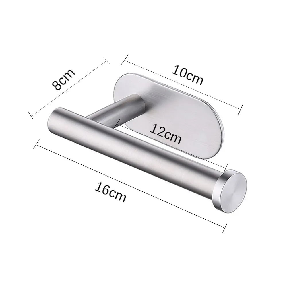 Storazone Self Adhesive Toilet Paper Towel Holder Stainless Steel Wall Mount  No Punching Tissue Towel Roll Dispenser for Bathroom Kitchen