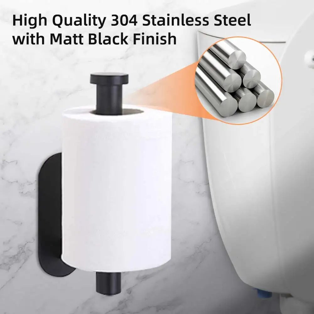 Storazone Self Adhesive Toilet Paper Towel Holder Stainless Steel Wall Mount  No Punching Tissue Towel Roll Dispenser for Bathroom Kitchen