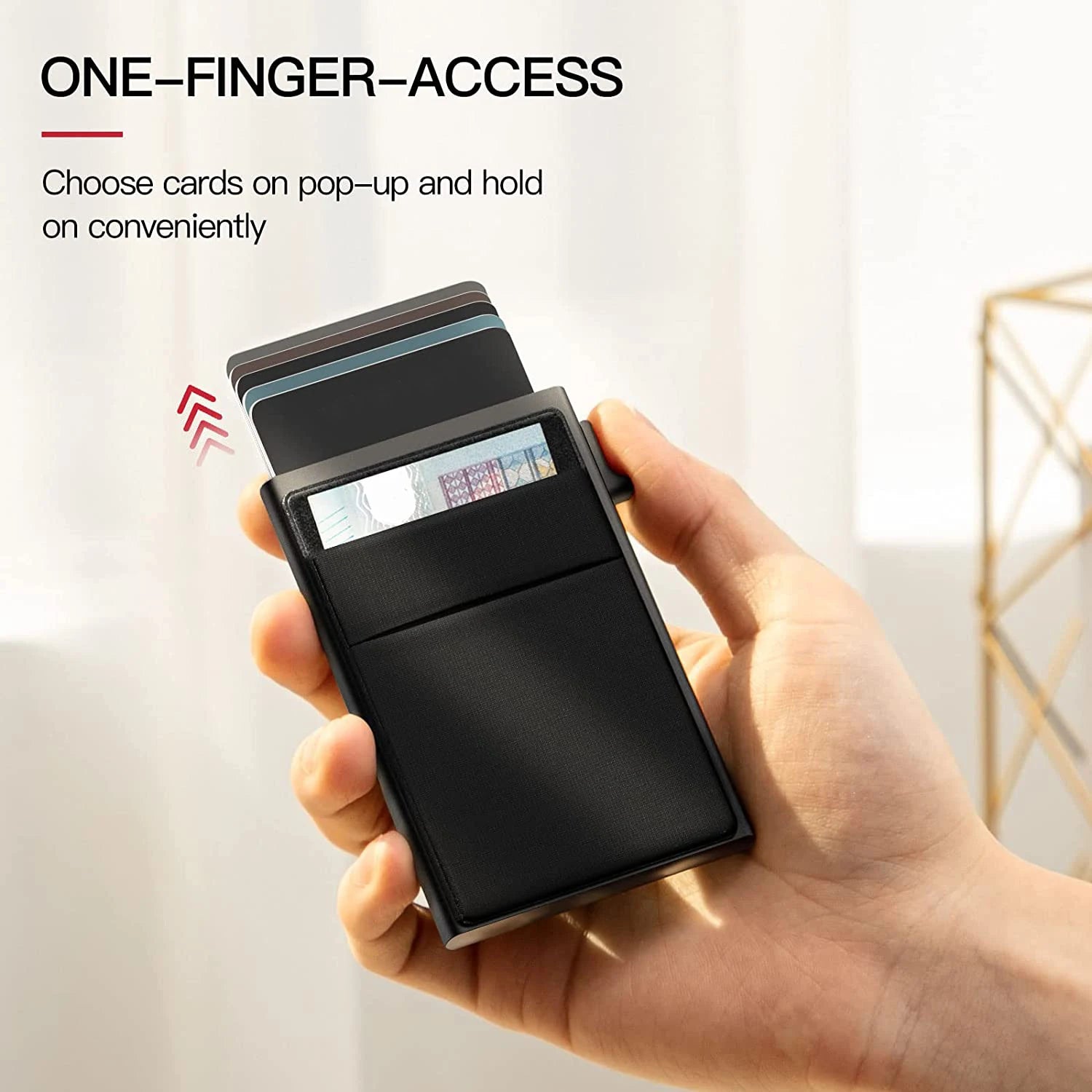 Storazone SEMORID Rfid Smart Wallet Card Holder Metal Men Business Credit Card Pop Up Wallet Slim Mini Metal Vallet