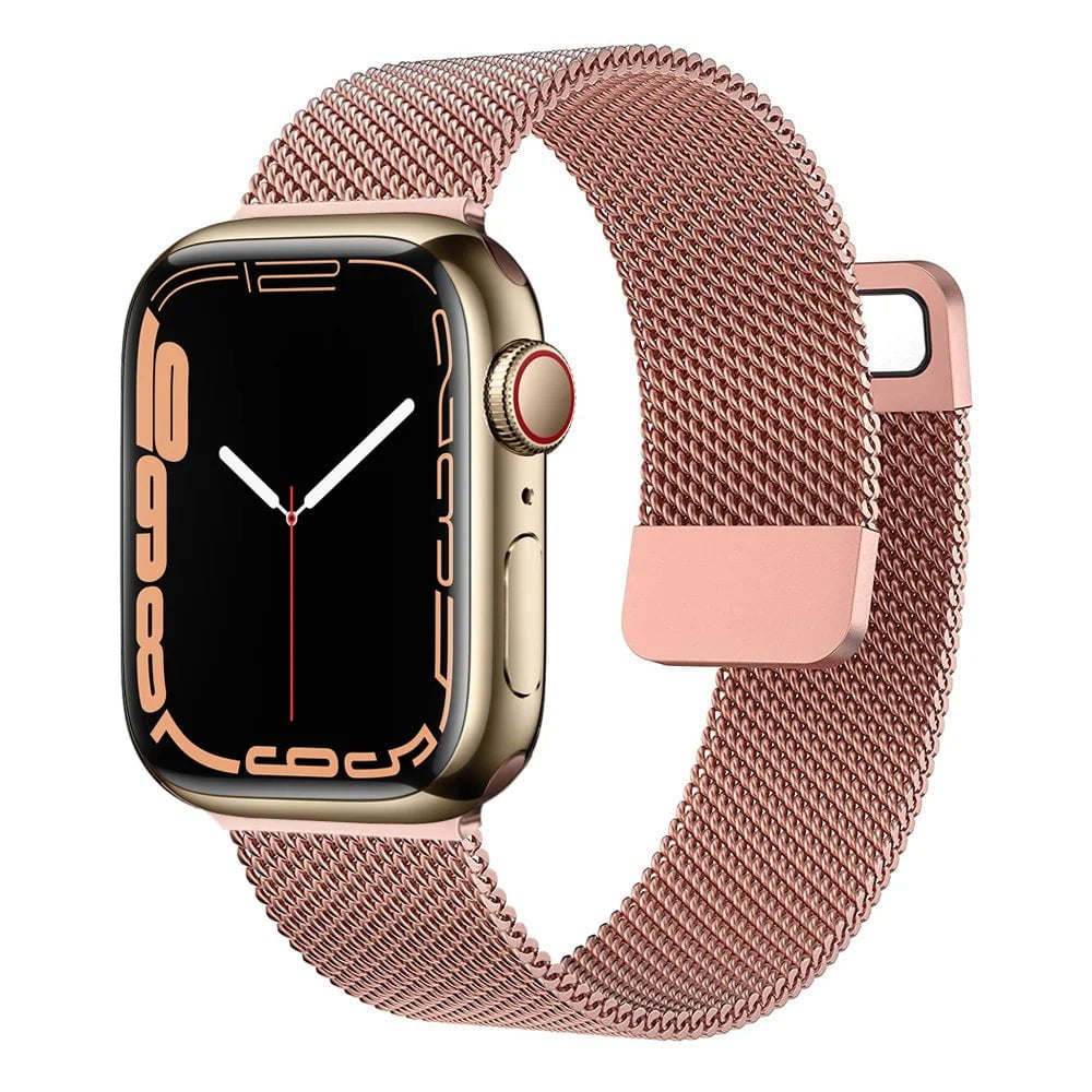 Storazone series 4 gold / 38mm or 40mm 41mm Milanese Loop For Apple Watch Band 44mm 40mm 45mm 41mm 38mm 42mm 49mm 45 mm belt bracelet iWatch series 7 se 3 5 6 Ultra 8 Strap