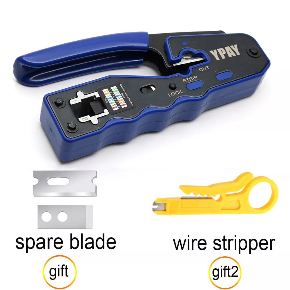 Storazone SET A / CHINA YPAY rj45 crimper network tools pliers cat5 cat6 8p rg rj 45 ethernet cable Stripper pressing wire clamp tongs clip rg45 lan