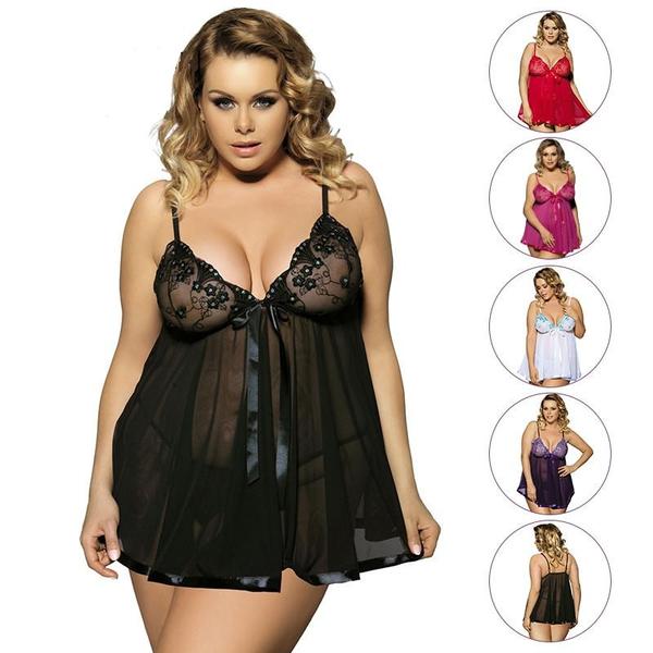 STORAZONE sex Women Sexy Lingerie Big Code 6XL  Sleepwear Sleepdress