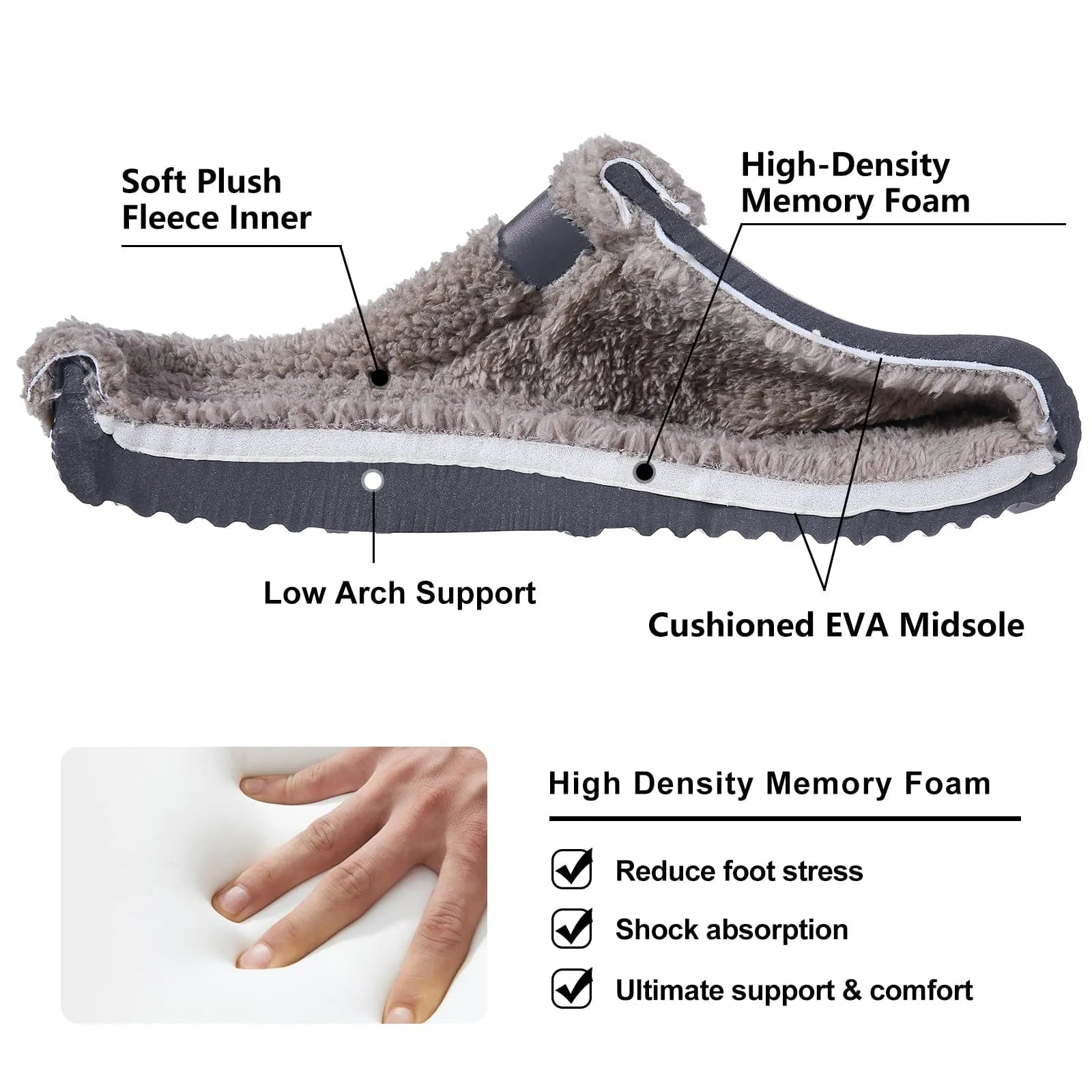 Storazone Shevalues Plush Fur Clogs Slippers For Women Men Winter Soft Furry Slippers Waterproof Garden Shoes Multi-Use Indoor Home Shoes