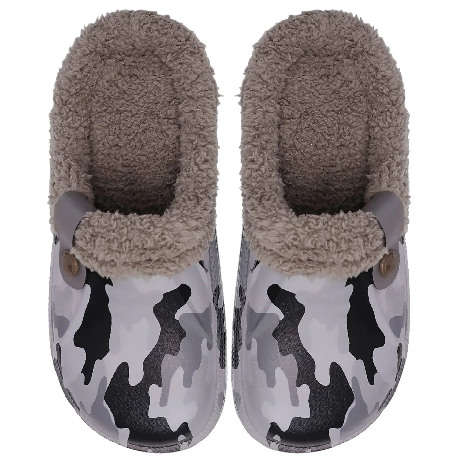 Storazone Shevalues Plush Fur Clogs Slippers For Women Men Winter Soft Furry Slippers Waterproof Garden Shoes Multi-Use Indoor Home Shoes