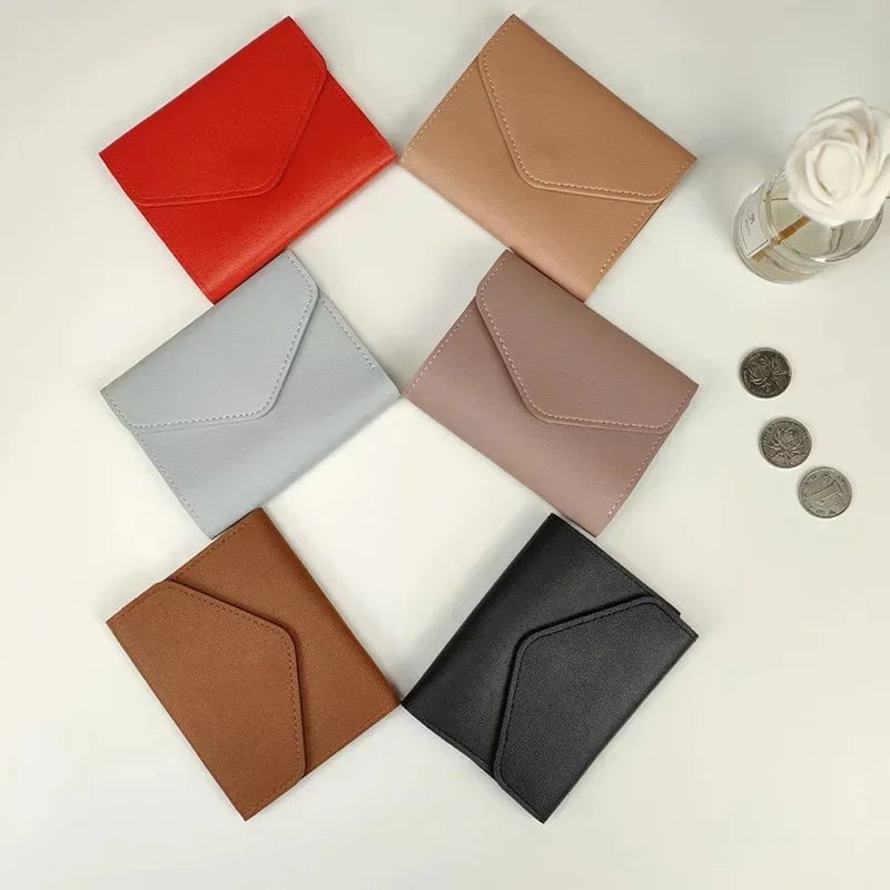 Storazone Short Wallet Women Purse Multi-card Multifunction Card Holder Coin Purse Fashion Simple Three Fold Short Clip Female Mini Wallet