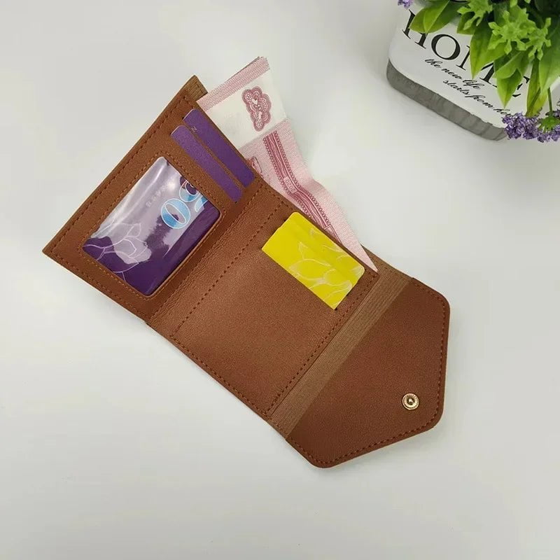 Storazone Short Wallet Women Purse Multi-card Multifunction Card Holder Coin Purse Fashion Simple Three Fold Short Clip Female Mini Wallet