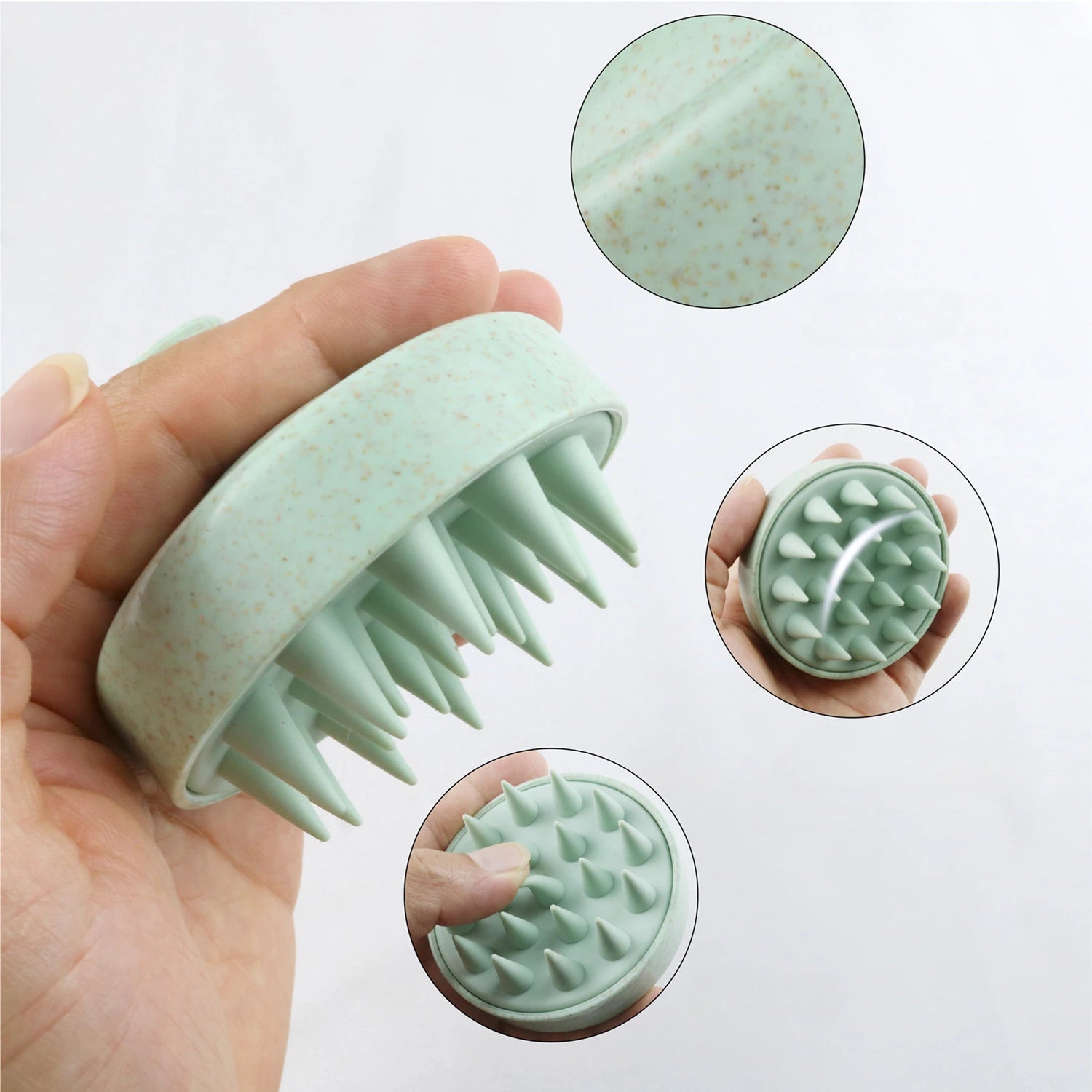 Storazone Silicone Shampoo Brush Head Scalp Massage Comb Hair Washing Comb Body Massage Brush Bath Shower Brush Salon Hairdressing Tool