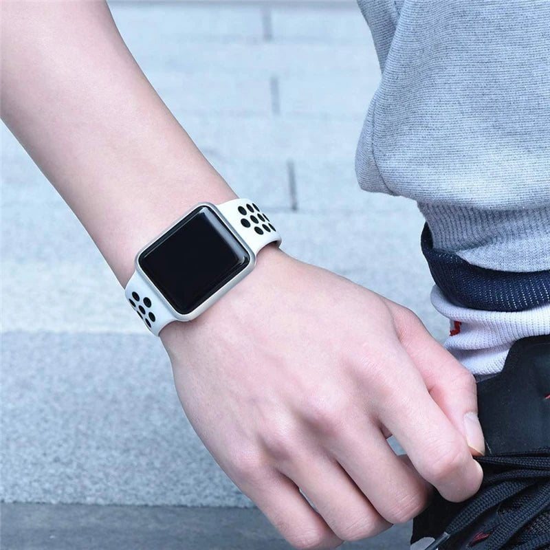 Storazone Silicone Strap For Apple Watch band 8 7 45mm 41mm 49 44mm 42mm 40mm 38mm Breathable Wristband For iWatch series 6 5 4 3 SE Ultra