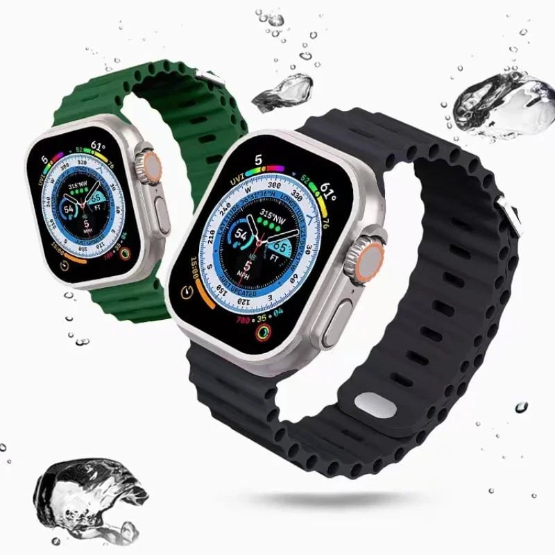 Storazone Silicone strap For Apple watch Ultra/2 49mm Sports breathable soft wrist band For iwatch 9 8 7 6 5 4 SE 45mm 41mm 44mm 42mm 40mm