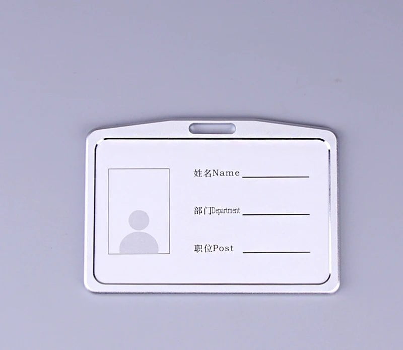 Storazone silver 1 Retractable Badge Reel with Card Holder Reel Clip Key Ring Retractable ID Card Holder Key Chain Holders for Office Name Tag