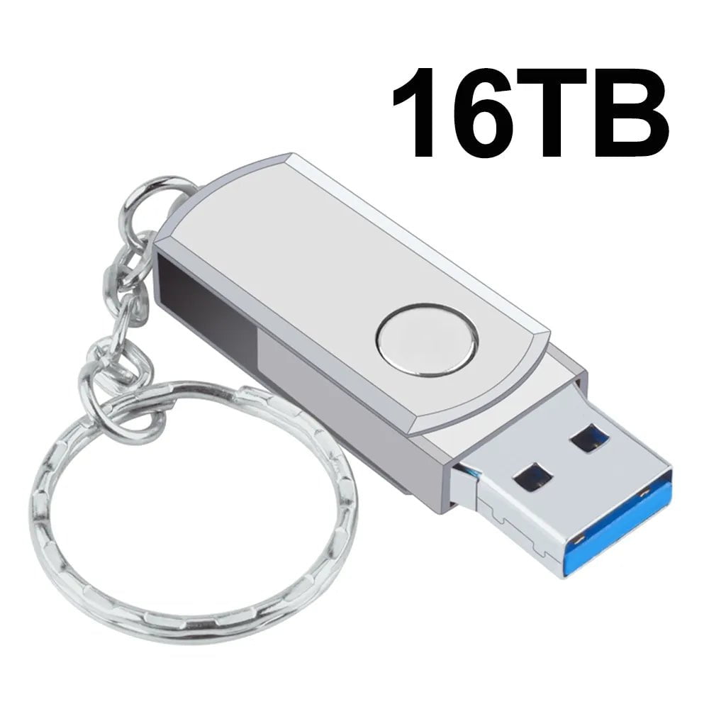 Storazone silver 16TB New 2023 Usb 3.0 Pendrive 2TB High Speed Pen Drive 16TB Metal Cle Usb Flash Drive 4TB 8TB Portable SSD Memoria Usb Free Shipping