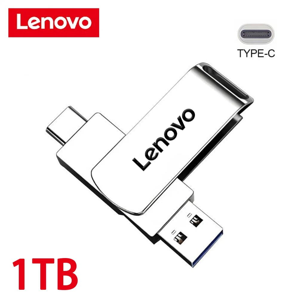 Storazone silver 1TB Lenovo 16TB USB 3.0 Flash Drives High Speed Transfer Metal Pendrive Memory Card Pendrive Flash Disk Memoria Waterproof  2024 New