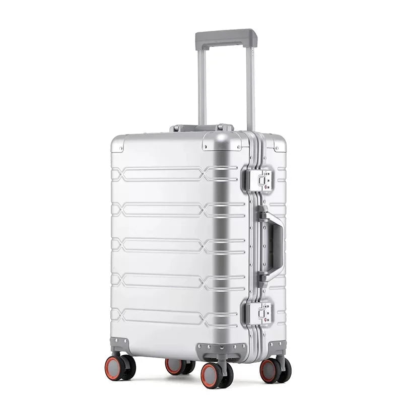 Storazone silver / 20" TRAVEL TALE 20" Inch Aluminum Suitcase Business Luggage 24" Trolley Case For Travelling