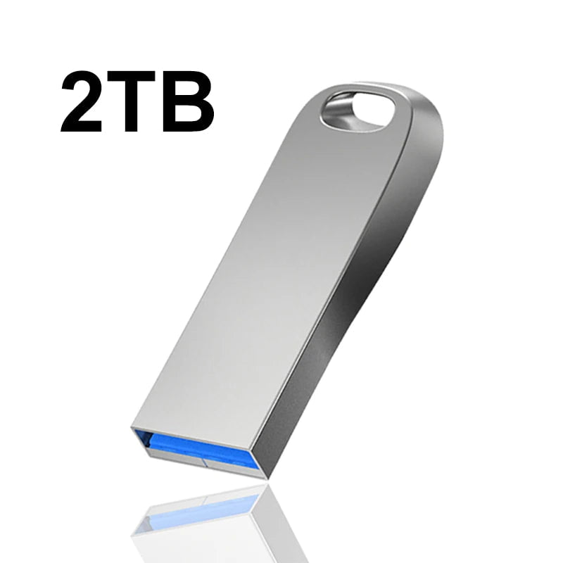 Storazone silver 2TB New 2023 Metal Pen Drive 2TB Cle Usb Flash Drives 1TB High Speed Pendrive 512TB Portable SSD Memoria Usb 3.0 Disk Free Shipping