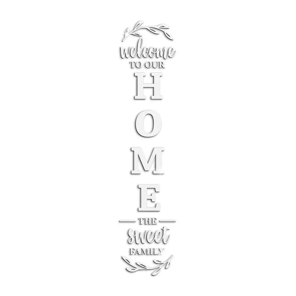 Storazone silver 3d Mirror Wall Stickers English Letters Home Family Self-Adhesive Acrylic Decals For Home Room Decor Home Decoration Accessories
