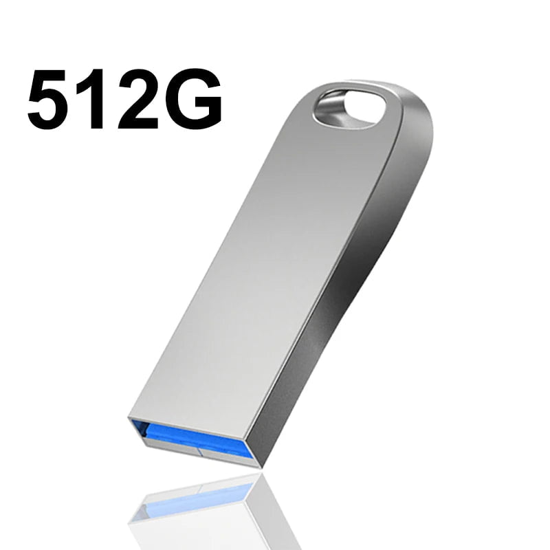 Storazone silver 512GB New 2023 Metal Pen Drive 2TB Cle Usb Flash Drives 1TB High Speed Pendrive 512TB Portable SSD Memoria Usb 3.0 Disk Free Shipping