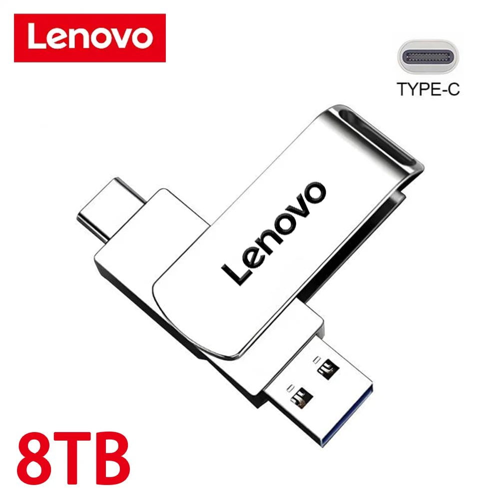 Storazone silver  8TB Lenovo 16TB USB 3.0 Flash Drives High Speed Transfer Metal Pendrive Memory Card Pendrive Flash Disk Memoria Waterproof  2024 New