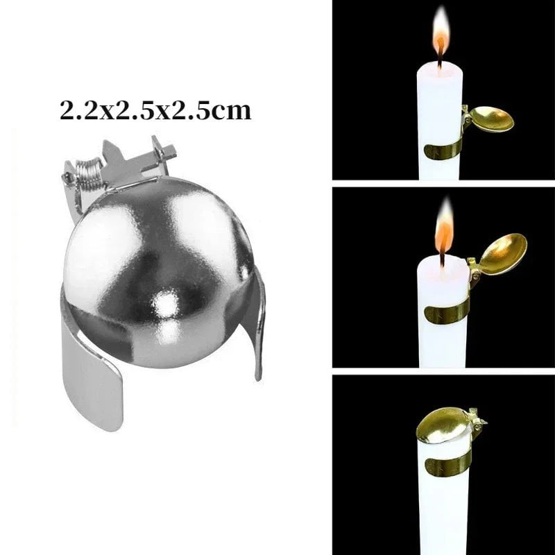 Storazone Silver Candle Extinguishing Tool Black Metal Candle Extinguisher Candle Wick Trimming Scissors/hook/candle Tray/candle Nursing Tool