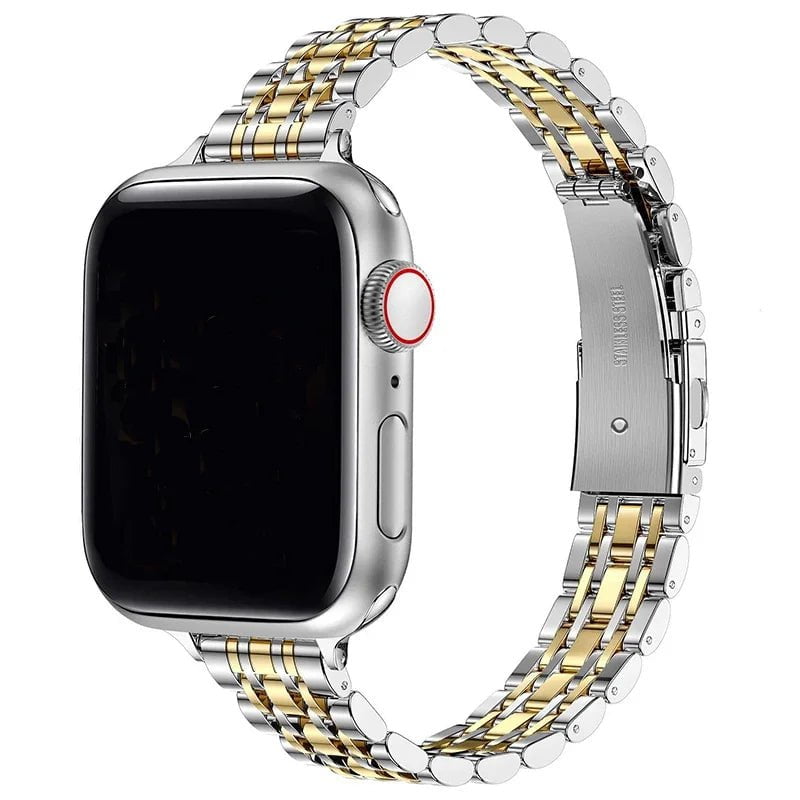 Storazone Silver G / 38 40 41mm / CHINA Stainless Steel Strap For Apple Watch Ultra 2 Band 49mm 42mm 44mm Metal Bracelet iWatch Series 9 8 7 6 SE 5 4 3 Women 45mm 41mm