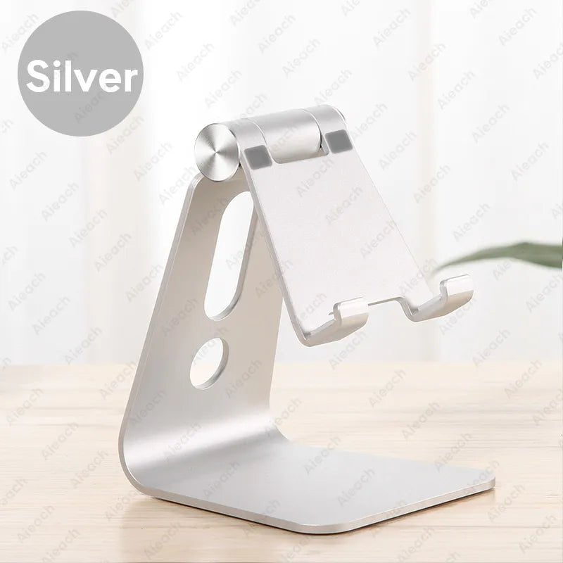 Storazone Silver Universal Phone Tablet Desktop Stand For iPad 7.9 9.7 10.5 11 inch Metal Rotation Tablet Holder For Samsung Xiaomi Huawei Tablet