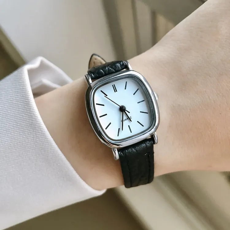 Storazone Silver white 2 / CHINA Retro Brown Women Watches Qualities Small Ladies Wristwatches Vintage Leather Bracelet Watch Fashion Brand Female Envío Gratis