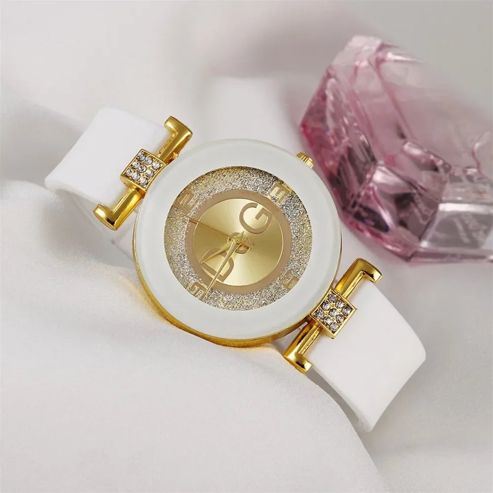 Storazone Simple Black White Quartz Watches Women Minimalist Design Silicone Strap Wristwatch Big Dial Women's Fashion Creative Watch 2024