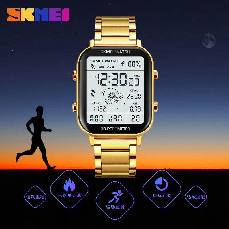 Storazone SKMEI 1888 Fashion Men's Watch Waterproof Sport Electronic Watches LED Digital Reloj Masculino Men Business Wristwatch Clock