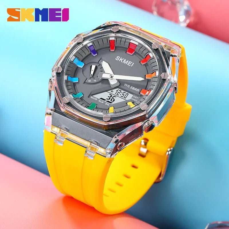 Storazone SKMEI 2100 Outdoor Men Digital Watch Colourful LED Display Watches Waterproof Shock Resistant Mens Wristwatch Clock reloj hombre