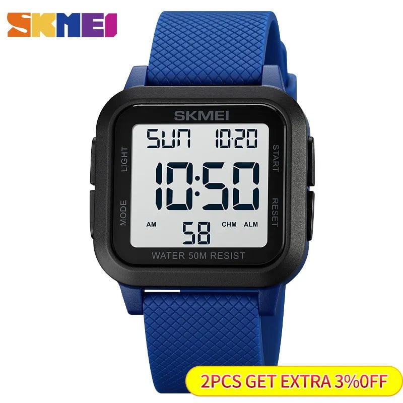 Storazone SKMEI Outdoor Sport Watch Men Alarm Chrono Clock 5Bar Waterproof Military Watches LED Display Shock Digital Watch reloj hombre