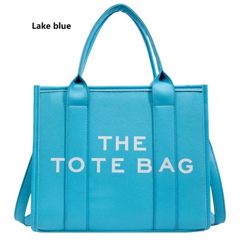 Storazone SKY BLUE / (20cm<Max Length<30cm) The Tote Bag For Women, Trendy PU Leather Handbag, Top Handle Satchel Purse, Casual Crossbody Bag