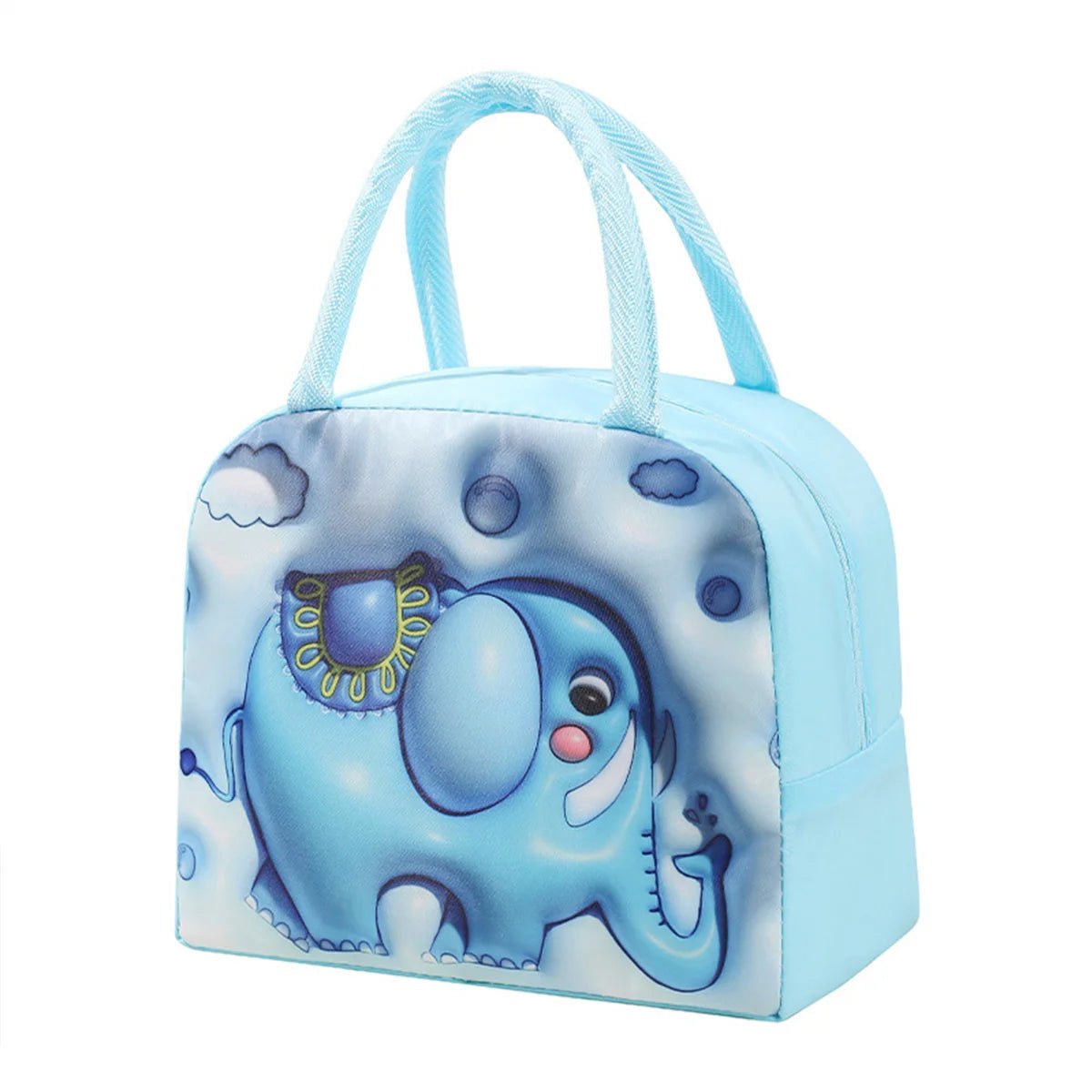 Storazone SKY BLUE Lunch Bag Thickened Handheld Insulated Lunch Box Bag Children Cute With Meals Lunch Box Bag