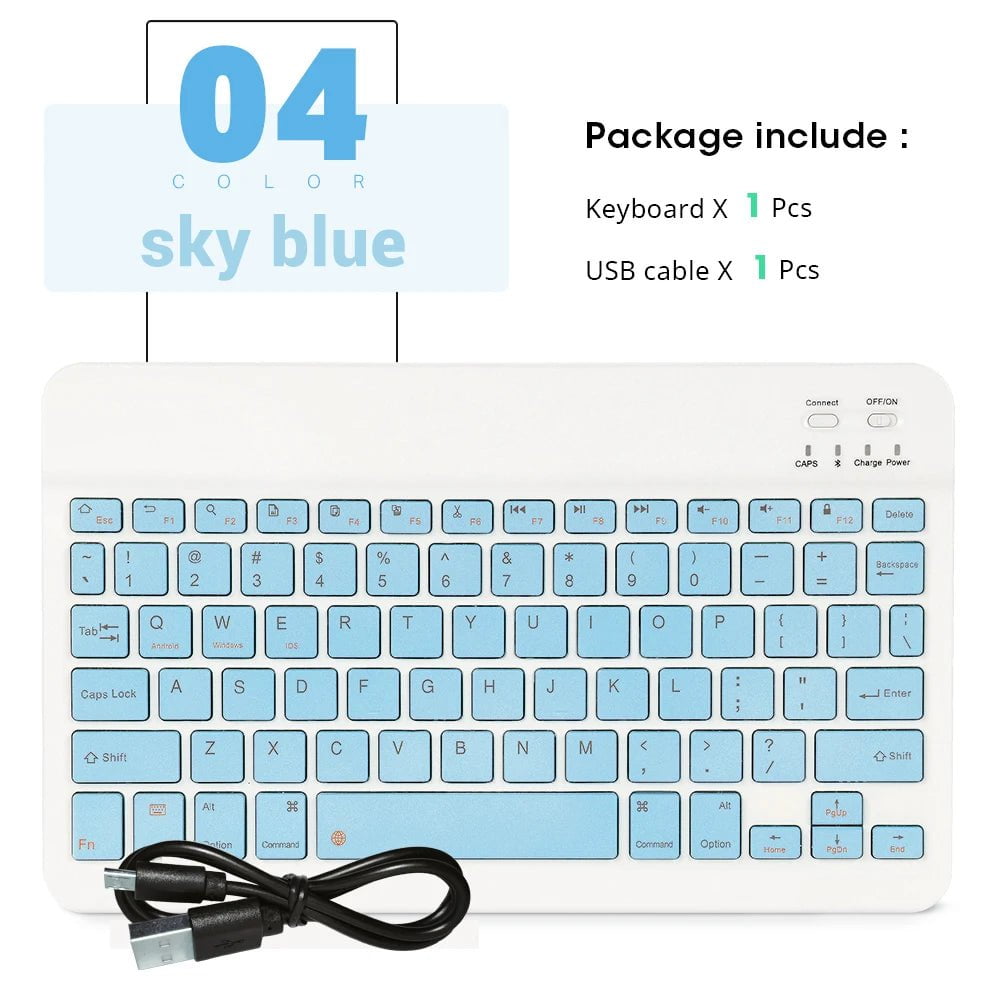 Storazone sky blue-no mouse Mini Wireless Keyboard Bluetooth Keyboard For ipad Phone Tablet Portable Bluetooth Keyboard and Mouse For Samsung Xiaomi Android