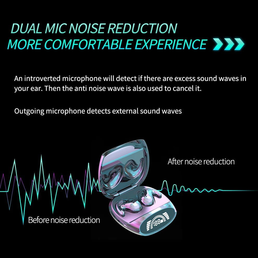 Storazone Sleep Invisible Earbuds Tiny Mini Headphones Hidden Noise Cancelling TWS Wireless Headsets Sports Stereo Bluetooth 5.3 Earphone