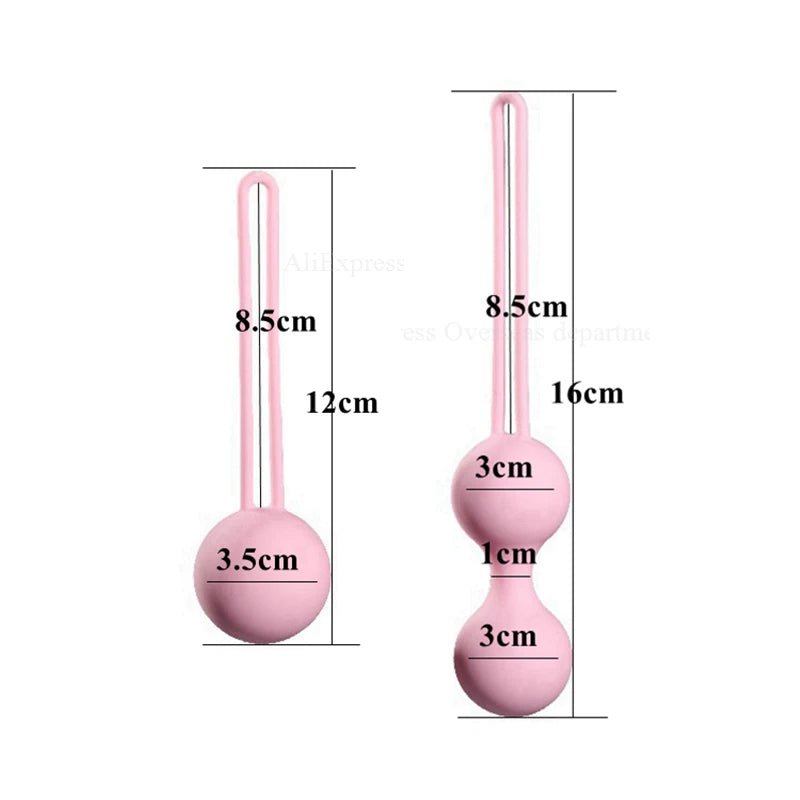 Storazone SM Medical Silicone Kegel Balls Exercise Tightening Device Balls Safe Ben Wa Ball for Women Vaginal massager Adult toy No Vibrator