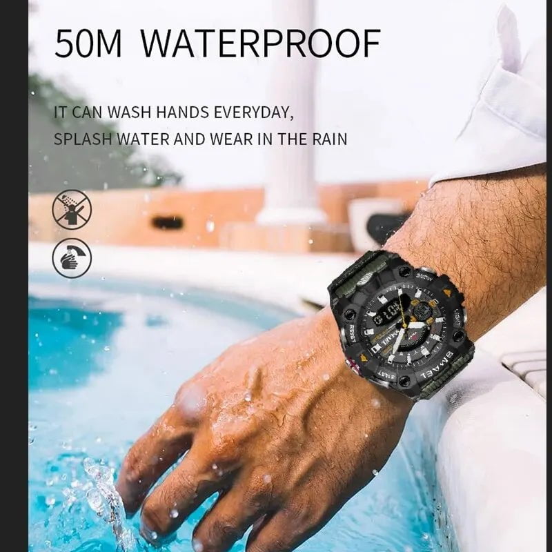 Storazone SMAEL Fashion Sport Watches Men Shock Resistant 50M Waterproof Wristwatch LED Alarm Stopwatch Clock Military 8040 Men Watch