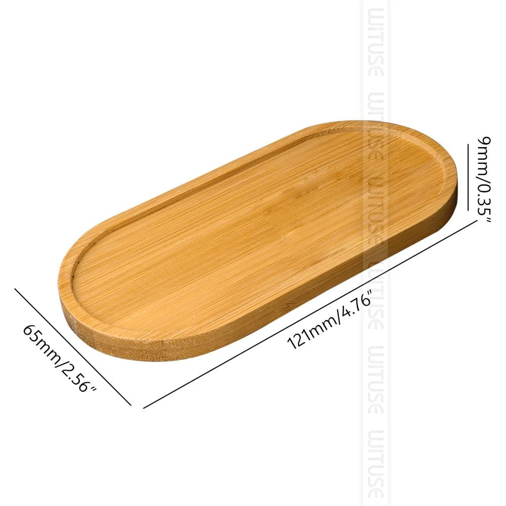 Storazone Small ellipsex 1 14 Style Round Square Flower Pots Planter Bamboo Tray Wood Holder Home Decor Gardening Supply Anti-Fade Simple Elegant Design