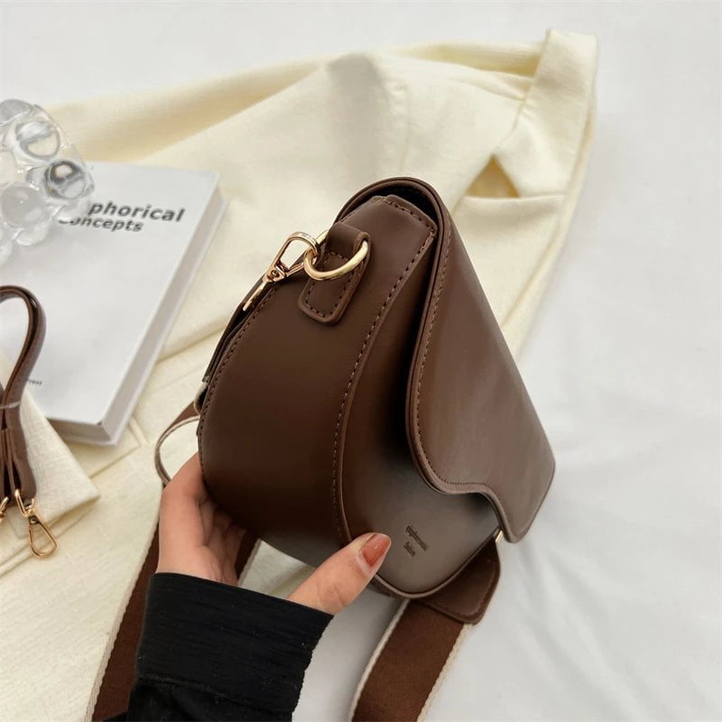 Storazone Small Leather Saddle Armpit Bags for Women 2023 Summer Chain Shoulder Crossbody Bag Ladies Vintage Underarm Handbags bolsa