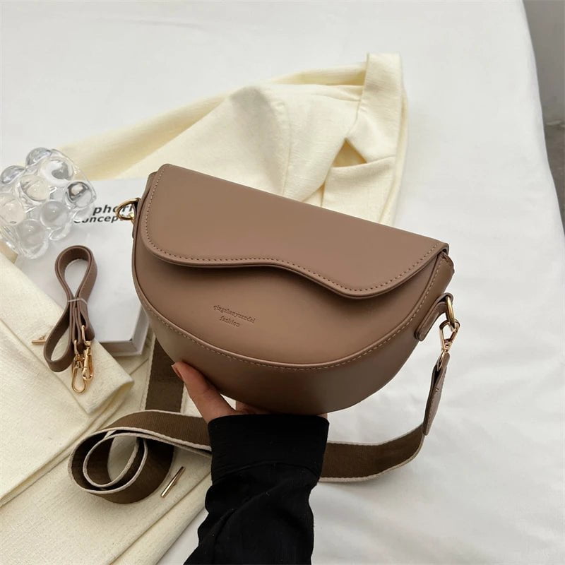 Storazone Small Leather Saddle Armpit Bags for Women 2023 Summer Chain Shoulder Crossbody Bag Ladies Vintage Underarm Handbags bolsa