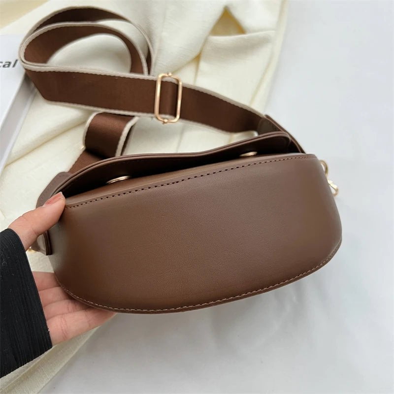 Storazone Small Leather Saddle Armpit Bags for Women 2023 Summer Chain Shoulder Crossbody Bag Ladies Vintage Underarm Handbags bolsa