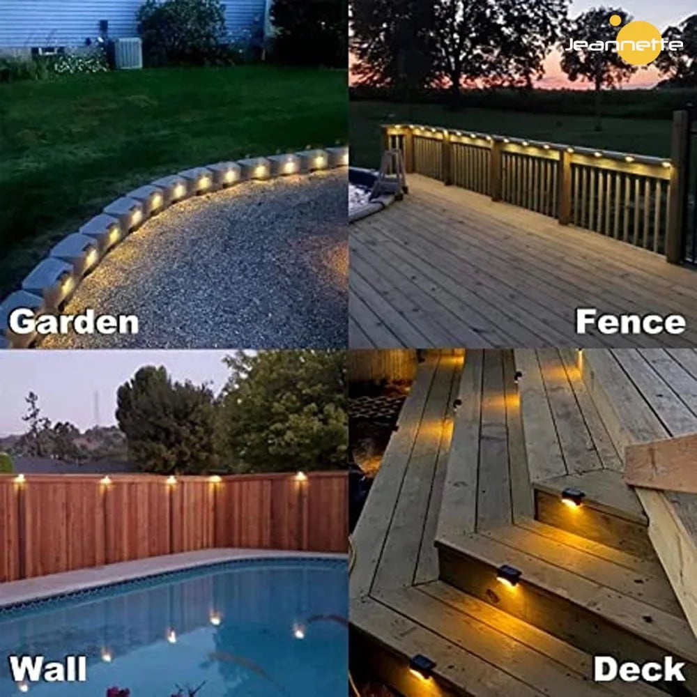 Storazone Solar Lamp Path Deck Outdoor Stair Light Garden LED Lights Waterproof Balcony Lighting Solar Lamp for Garden Step Patio Fence