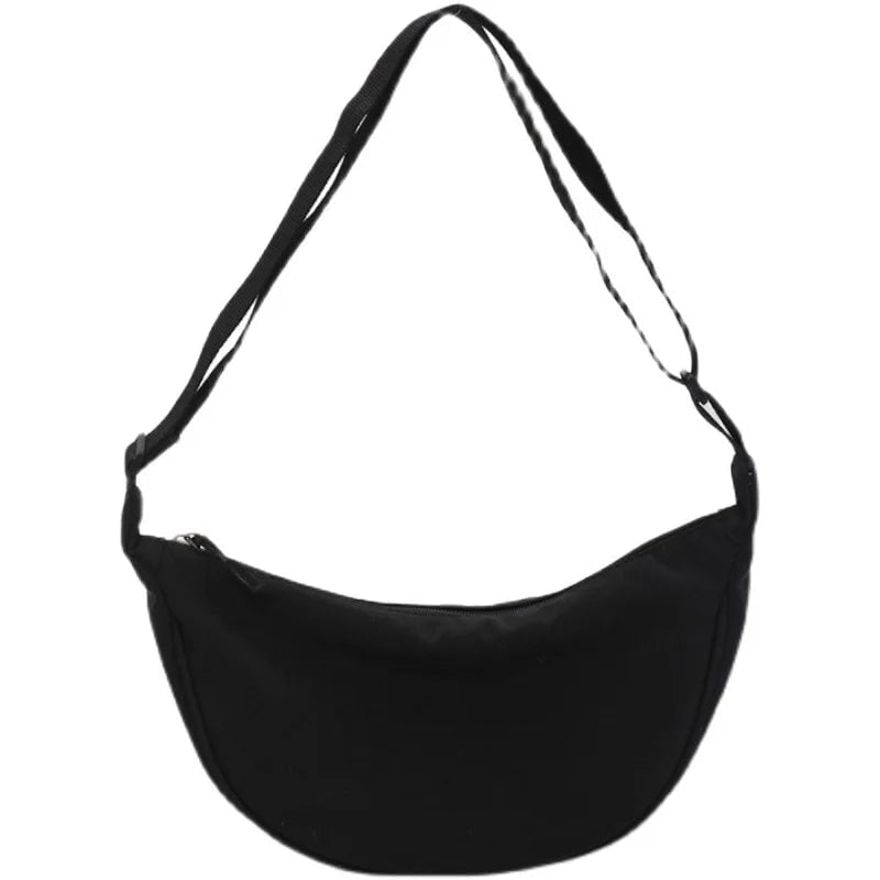 Storazone Solid Color Chest Bag For Women Large Capacity Travel Crossbody Female Half Moon Belt Bag Ladies Daily Street Fanny Packs 2022
