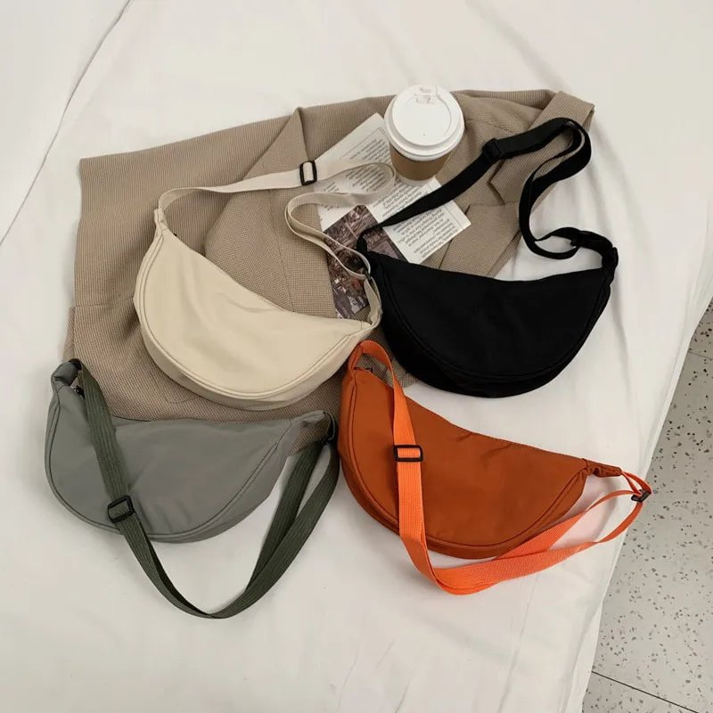 Storazone Solid Color Chest Bag For Women Large Capacity Travel Crossbody Female Half Moon Belt Bag Ladies Daily Street Fanny Packs 2022